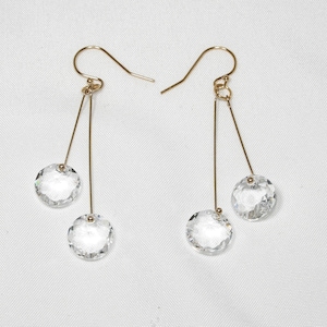 Swarovski Crystal and 14k Gold Filled Earrings, Long Dangle Earrings, Bridal Earrings FREE SHIPPING! (1570)