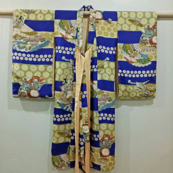 Vintage 1930's Kimono , Kid Kimono , Japanese Robe