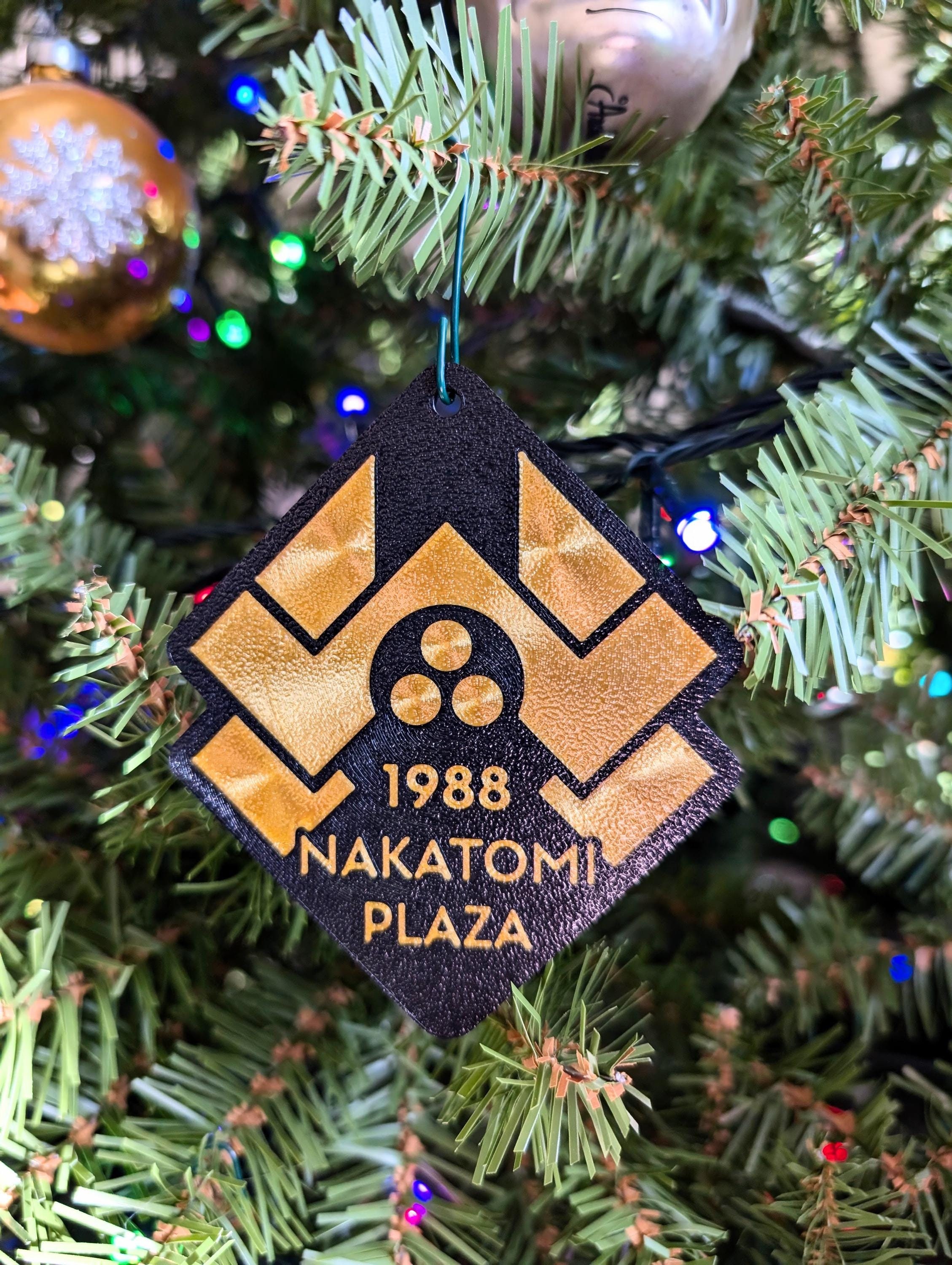 thumbnail image 2 of Nakatomi Plaza Christmas Ornament – 1988 Die Hard, Free Matching Keychain Included 2 of 5