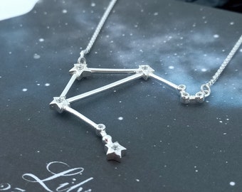 Libra Constellation Necklace: Sterling Silver Zodiac Jewelry