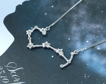 Scorpio Constellation Necklace: Sterling Silver Zodiac Jewelry