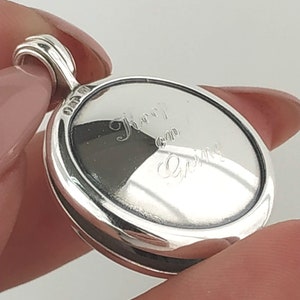 Kompass Locket Halskette, KOSTENLOS BENUTZERDEFINIERTE Gravur, personalisierte Medaillon Anhänger, Medaillon Foto, Gedenkhalskette, 925 Sterlingsilber Bild 7