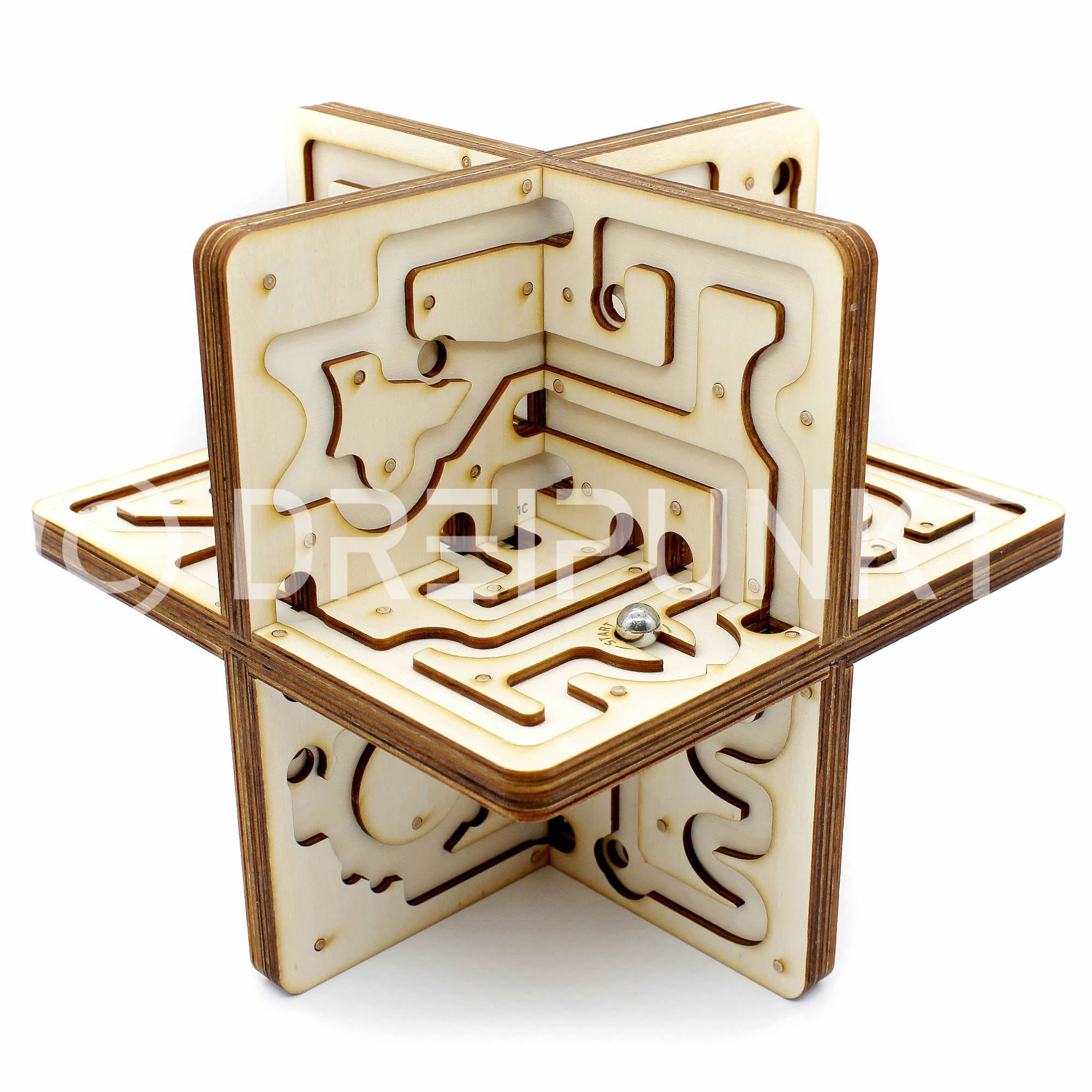 Wooden 3D Ball Maze Kit - Etsy