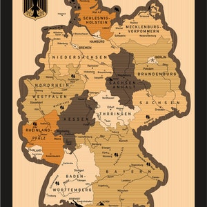 Wooden Map 'Deutschland'