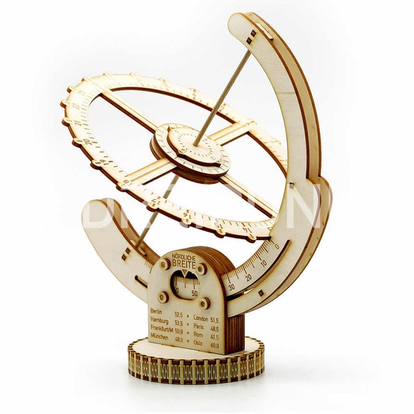 Wooden sundial kit