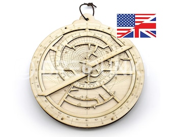 Wooden Astrolabe Kit (English Instructions)