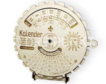 Wooden construction kit permanent calendar