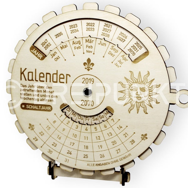 Holzbausatz Dauer-Kalender