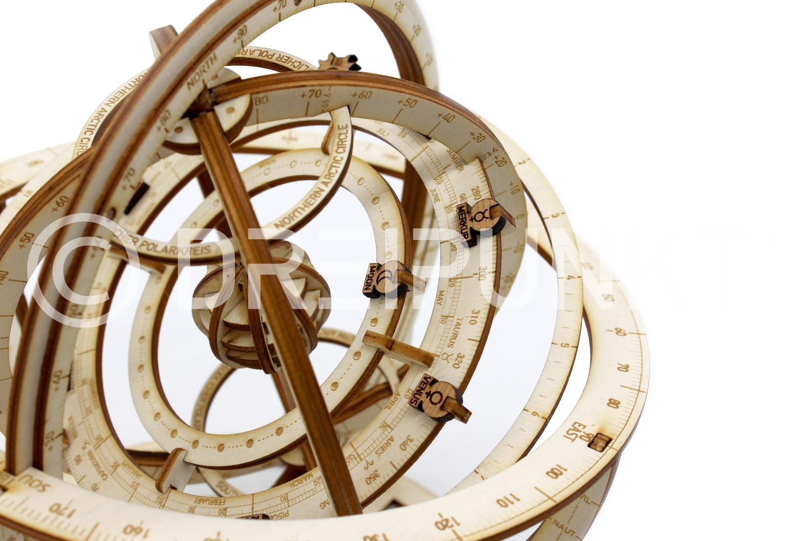 Wooden Kit Armillary Sphere Etsy