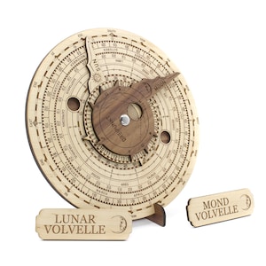 Wooden construction kit Moon Volvelle / Lunar Volvelle Deluxe Edition