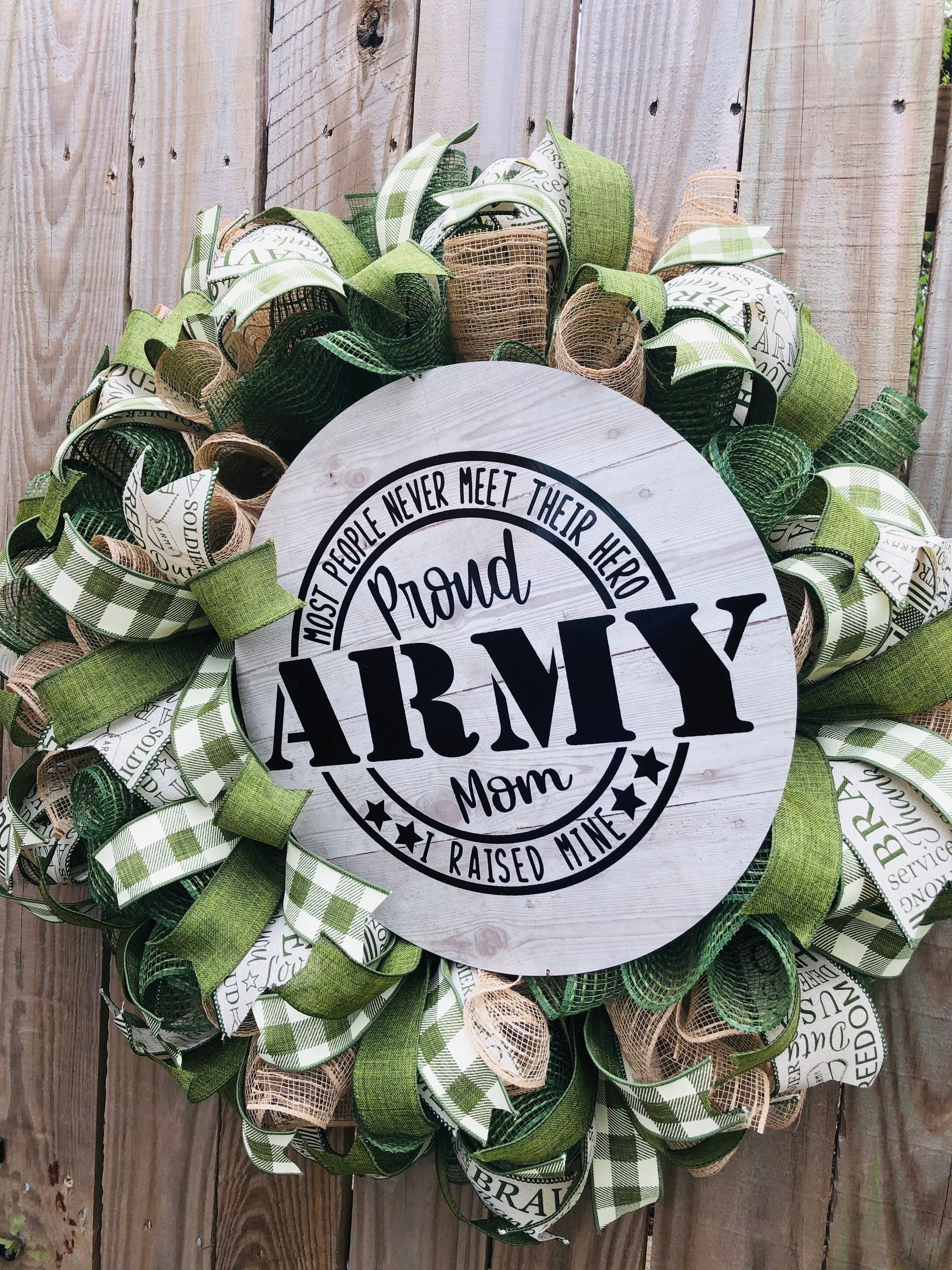 Army Wreath Proud Army Mom Mothers Day Gift Military Etsy
