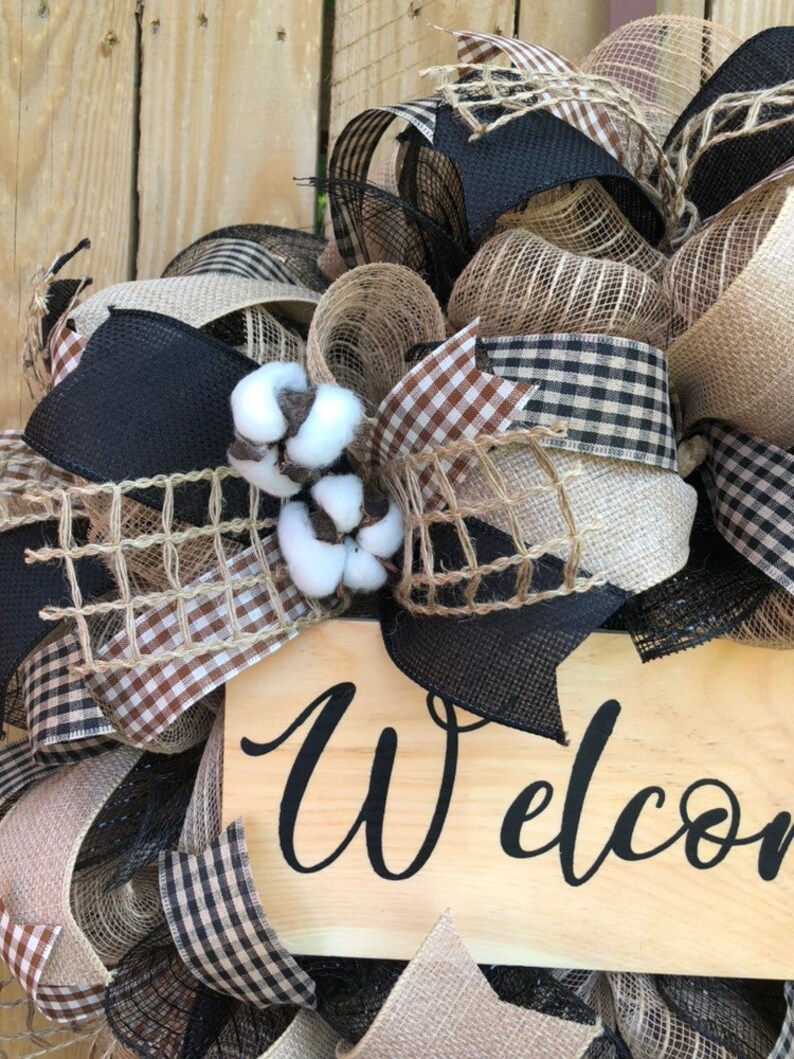 Welcome Wreath Everyday Wreath Farmhouse Decor Farmhouse - Etsy