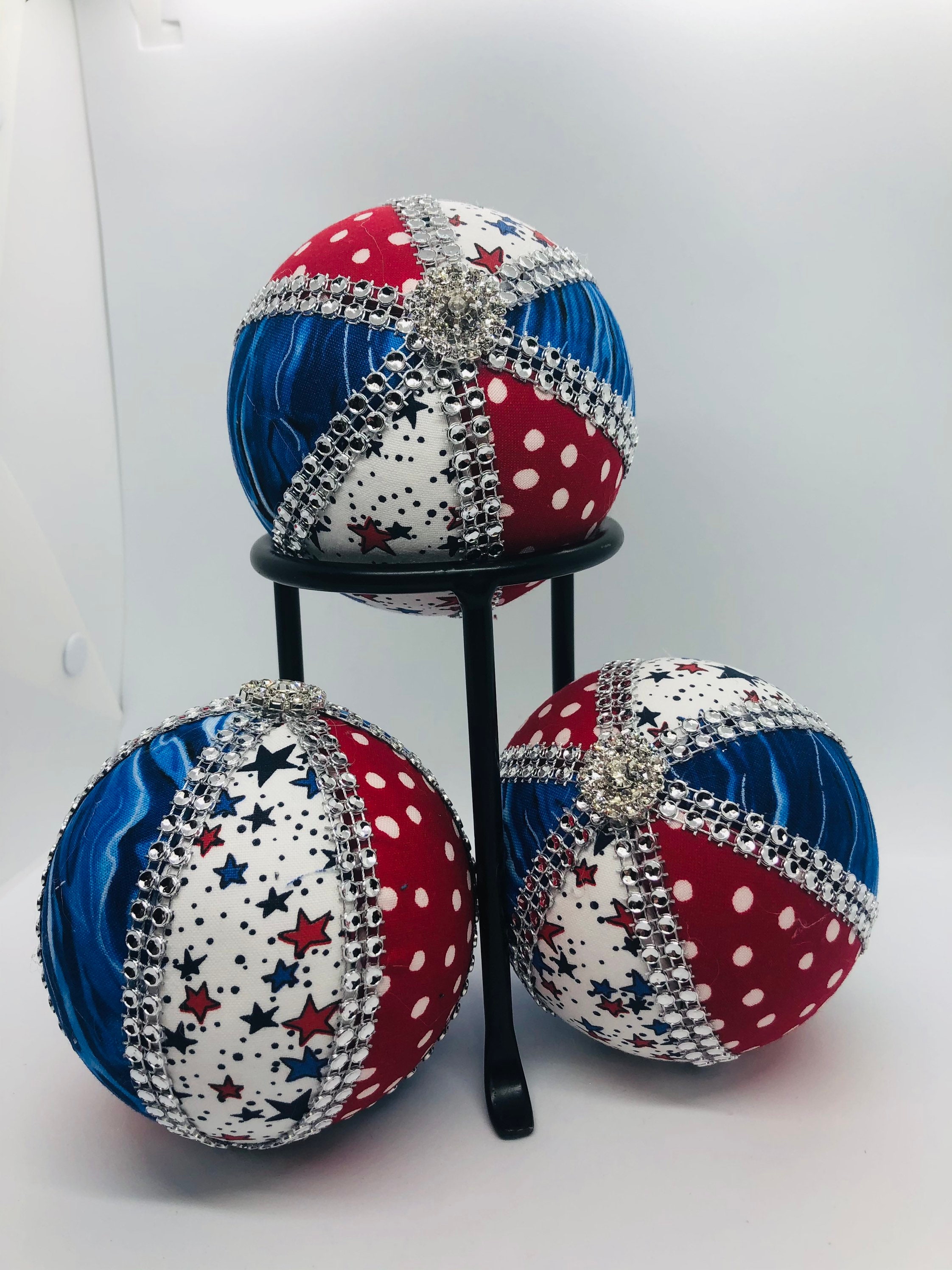 Fabric balls fabric ornaments wreath embellishments wreath Etsy