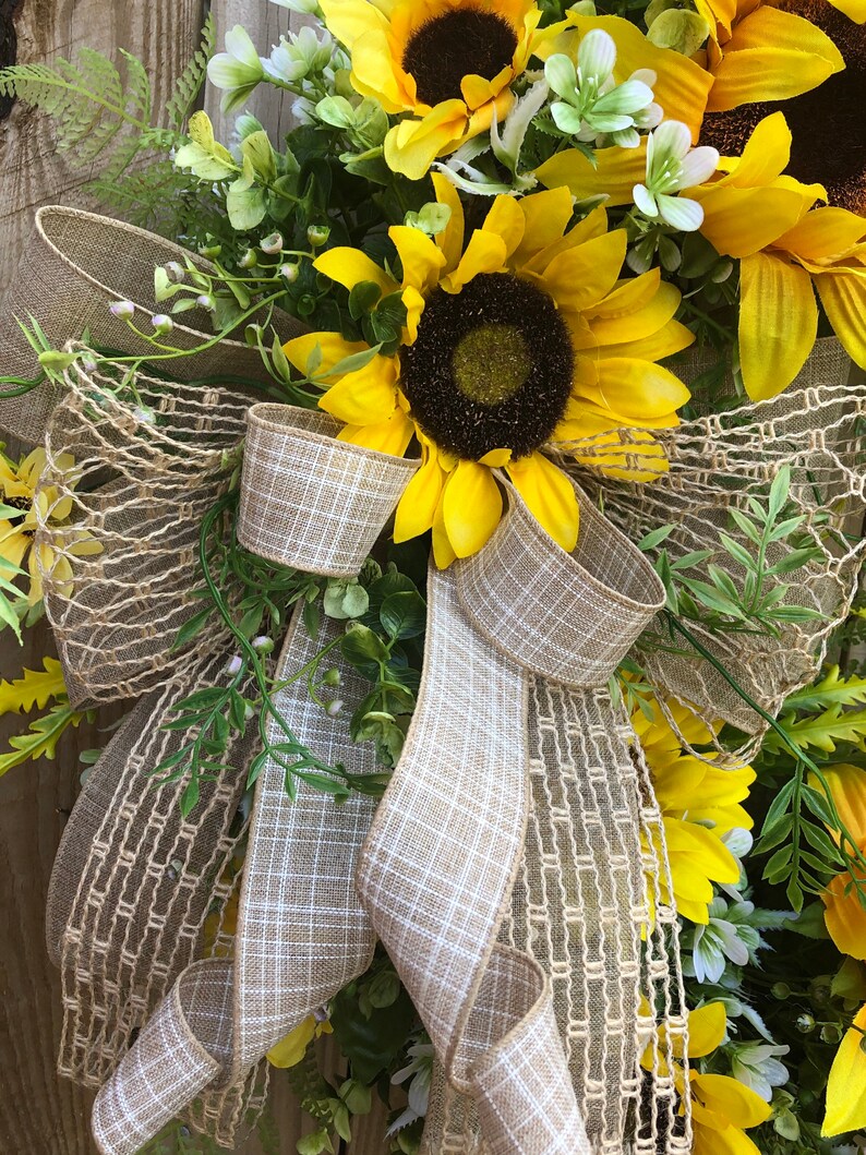 Sunflower wreath sunflower grapevine wreath spring wreath | Etsy