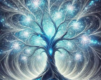 Glowing Tree of Life Diamond Art Kit, Full Drill Round Canvas (12"x12")