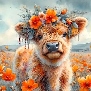 Baby Cow Diamond Art Kit: DIY 5D Round Drill Painting, Farmhouse Decor