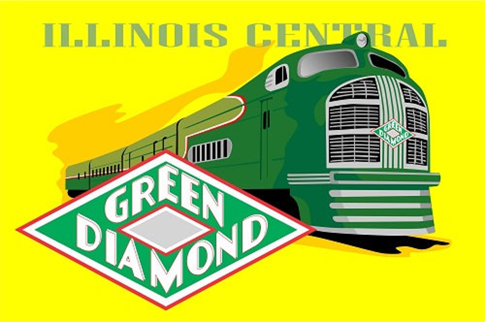 Illinois Central Green Diamond P156 | Etsy