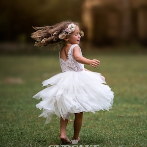 White Flower Girl Dress Bohemian Flower Girl Dress Toddler - Etsy