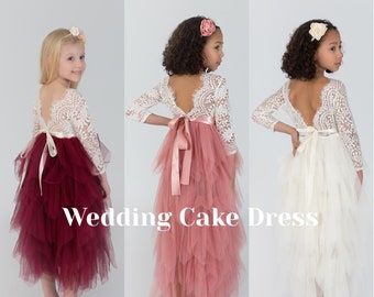 rustic lace toddler dress