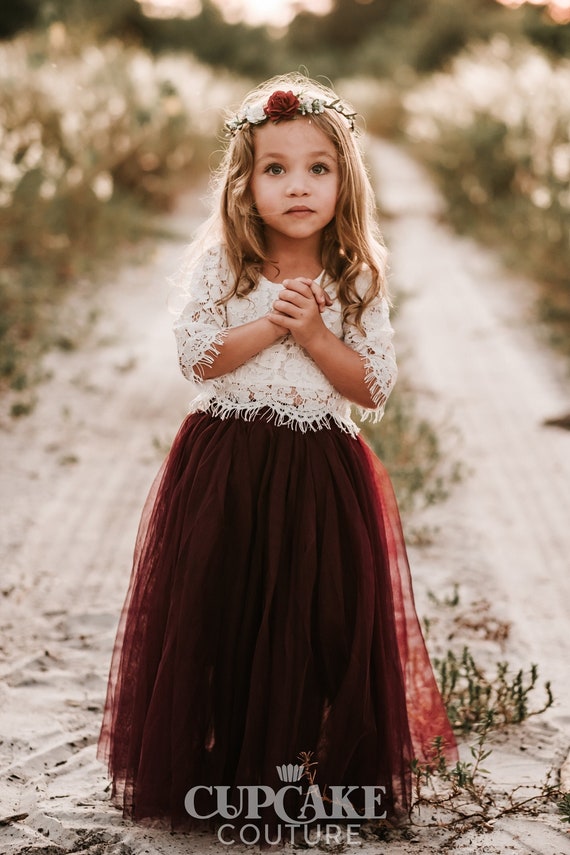 burgundy flower girl dresses toddler