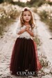 Boho flower girl dress, bohemian flower girl dress, long sleeve flower girl dress, boho wedding dress 