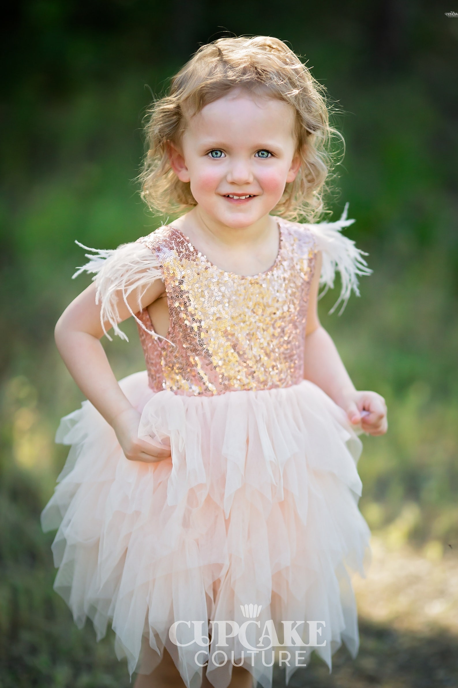 Birthday Dresses for Girls Sparkle Dress for Girl Rose Gold Etsy