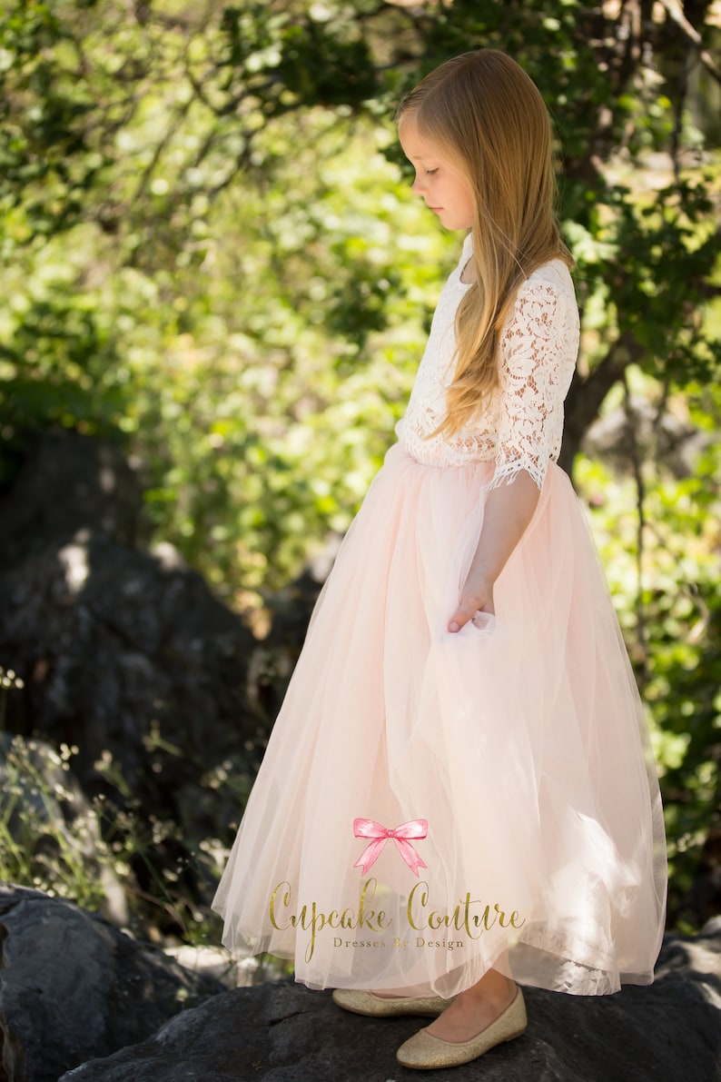 Blush Flower Girl Dress Toddler Flower Girl Dress Tulle Etsy