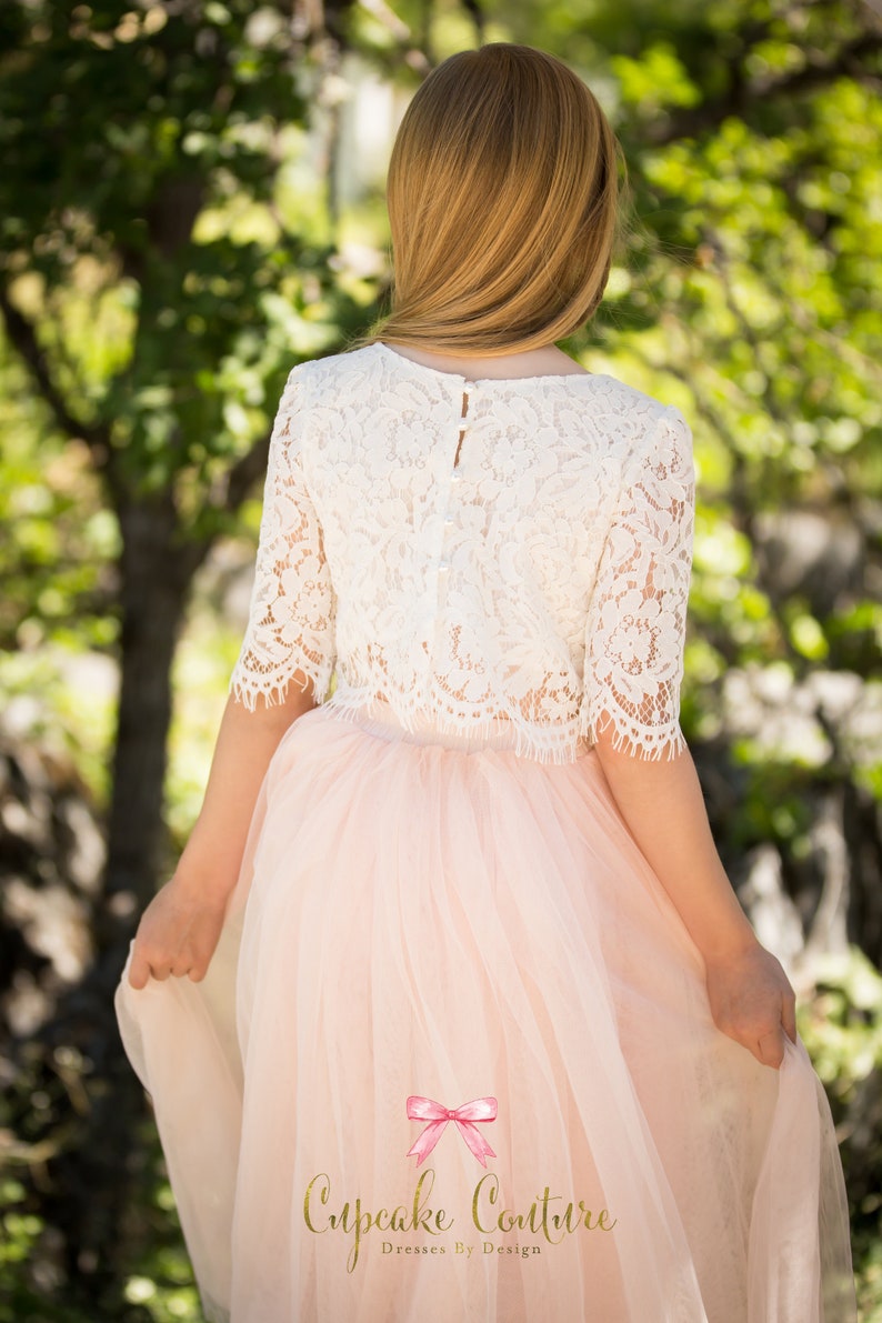 Blush Flower Girl Dress Toddler Flower Girl Dress Tulle Etsy