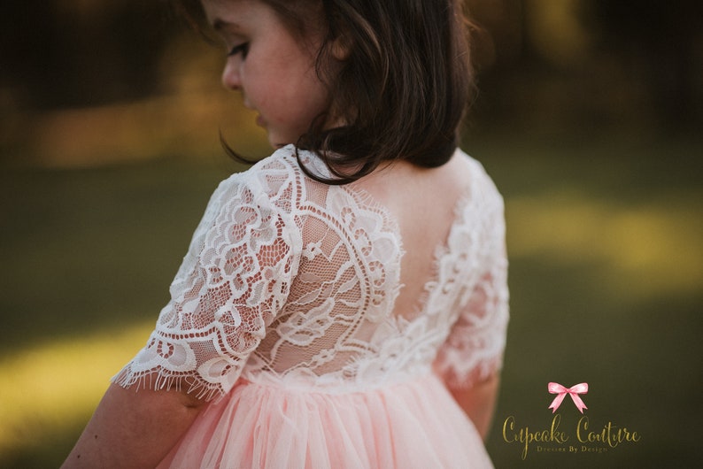 Blush Flower Girl Dress Toddler Flower Girl Dress Tulle Etsy