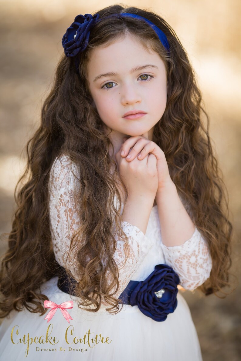 Floral Belt Flower Girl Accessories Girls Headband Girls Etsy