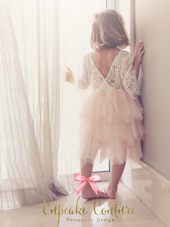 blush flower dress