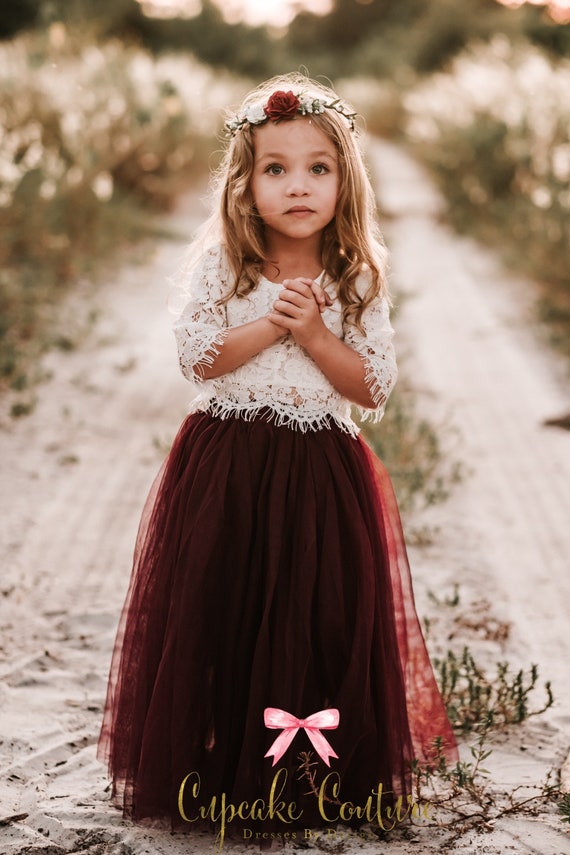etsy blush flower girl dress
