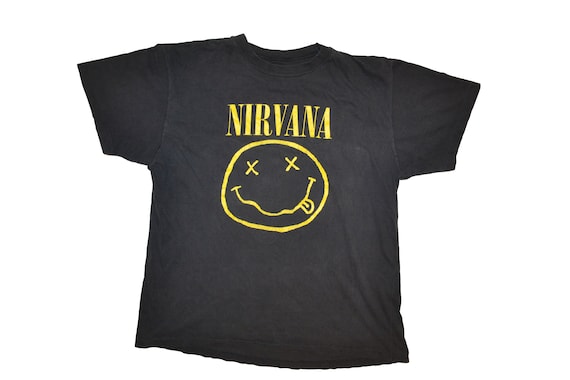 Vintage Nirvana 1992 Smiley Face Flower Sniffin Si