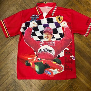 Lot : Véritable T- Shirt - Alain Prost / Jean Alesi - Ferrari F1 Marlboro