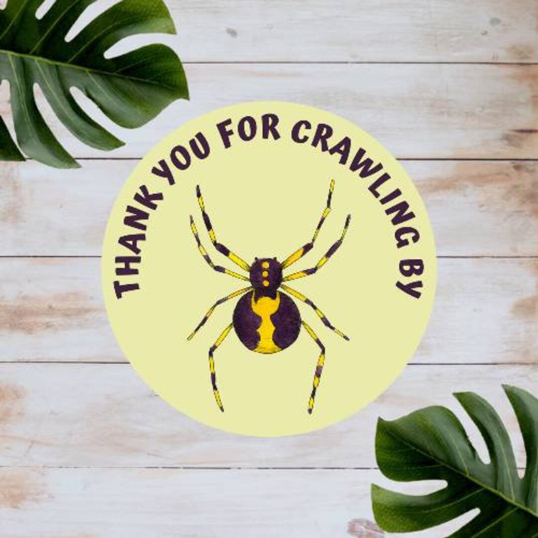 Spider Party Stickers | Circle Stickers | Sticker Sheet | Party ...