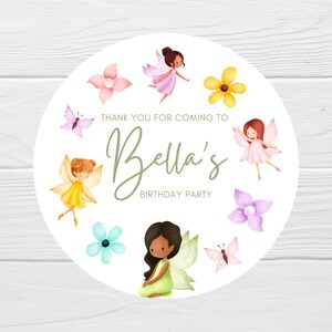 Fairy Party Stickers | Circle Stickers | Sticker Sheet | Party Stickers | Fairy Party Theme