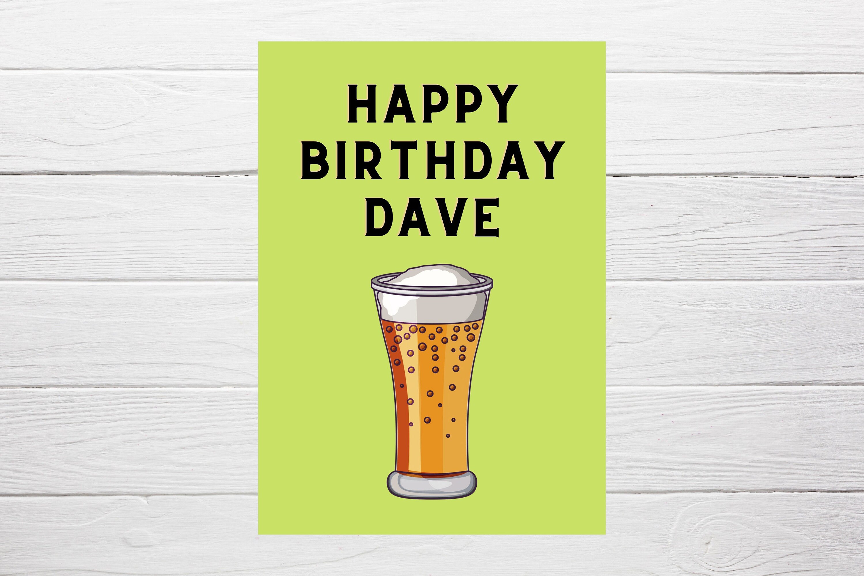 Personalised Birthday Card Beer Card Personalised Card Etsy UK