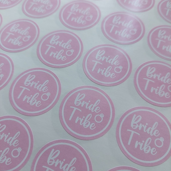 Bride Tribe | Bridal Stickers | Various Sizes | Bridal Party Supplies | Hen Party Stickers