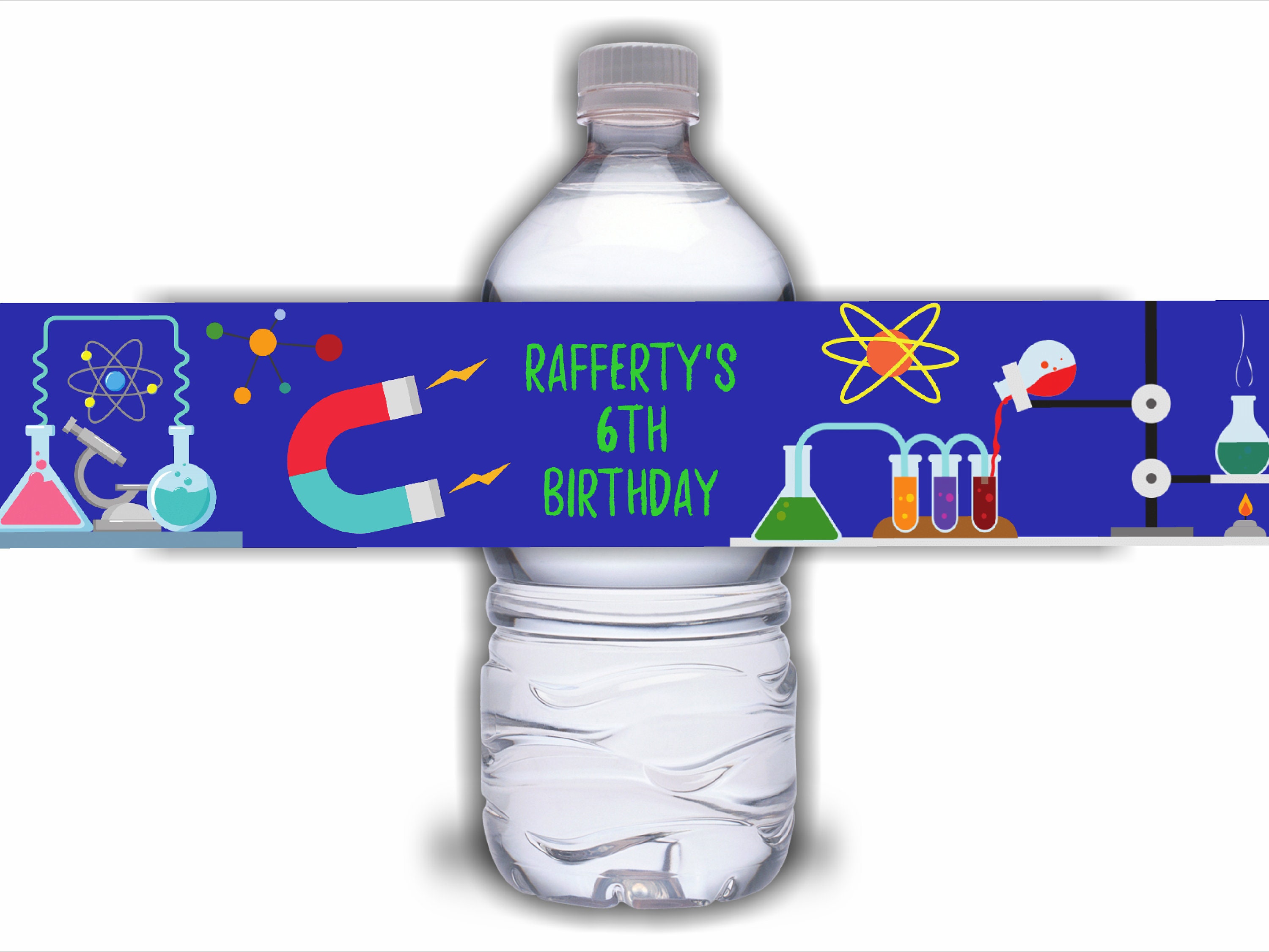 Juice Bottle Labels | Science Party Labels | Water Bottle Stickers ...