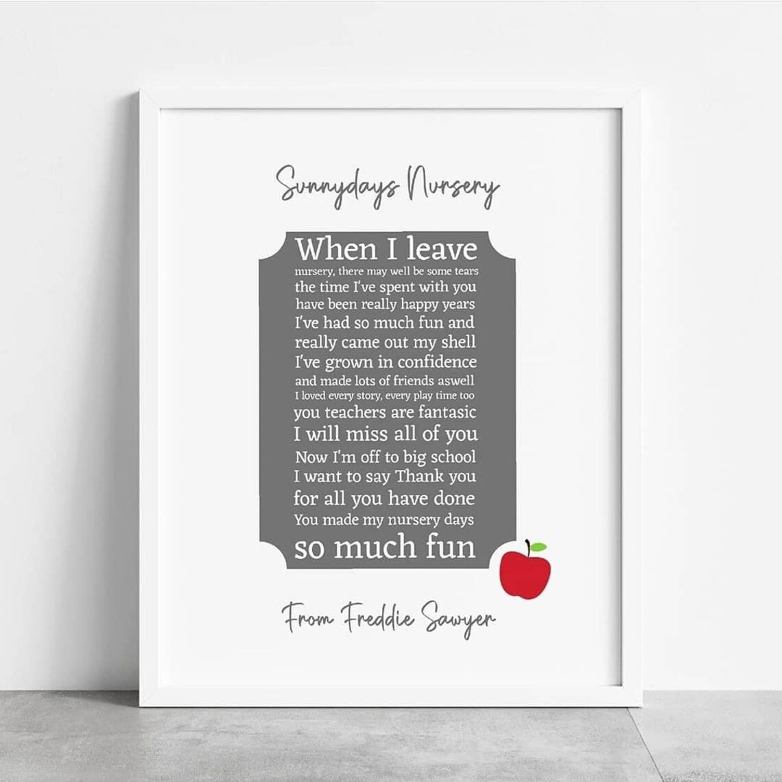 Nursery Print Personalised When I Leave Nursery Teacher Etsy