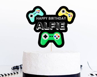 Cake Topper | Personalised Gaming Cake Topper | Gaming Party Supplies