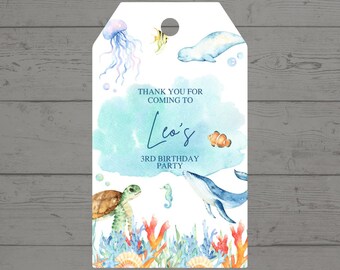 Gift Tags | Under The Sea Gift Tags | Party Tags | Party Gift Tags | Under The Sea Party