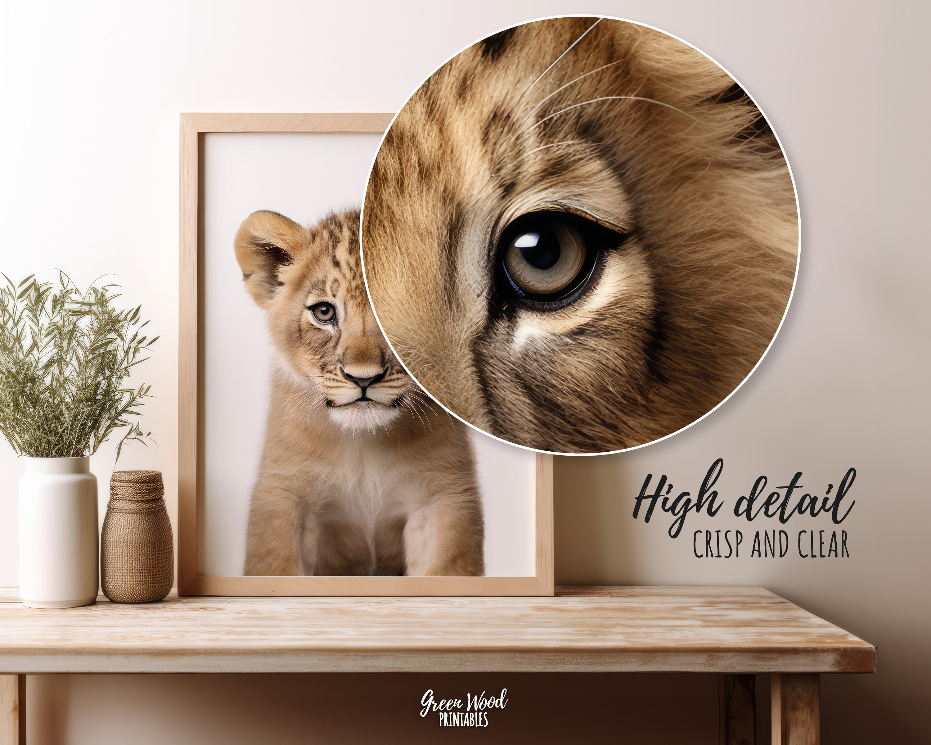 Printable Baby Animal Prints for Nursery, Safari Decoration Bundle