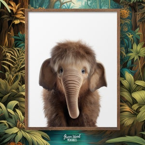 Mammoth Baby Animal Baby Shower Decorations, Mammoth Poster, Mammoth Nursery Decor, Mammoth Baby Poster, Mammoth Download, Mammoth Wall Art