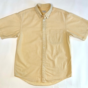 izod yellow dress shirt Dockside Solid Chambray Short Sleeve Button Down Shirt