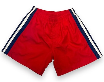 Vintage 1990's Bright Red Body Glove Swim Trunk Shorts