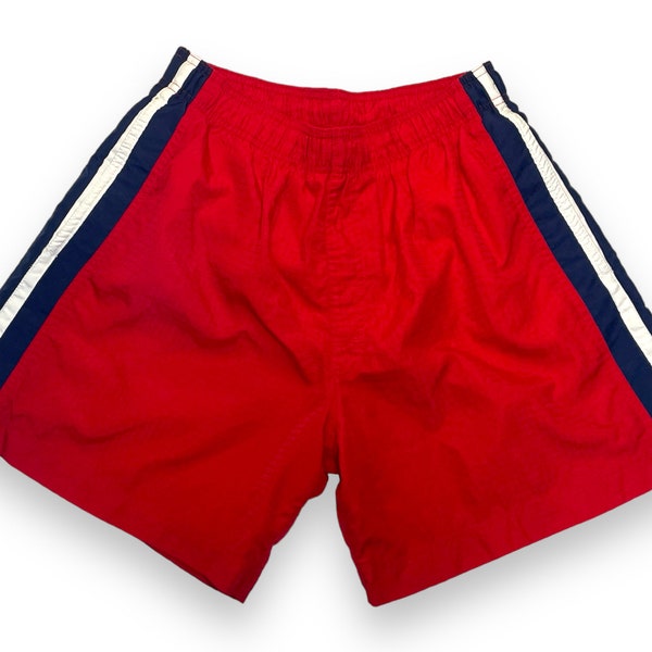 Vintage 1990's Bright Red Body Glove Swim Trunk Shorts