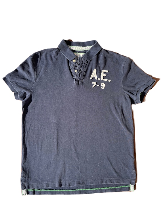 Y2K Navy Blue American Eagle Athletic Fit Polo - image 1