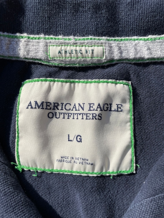 Y2K Navy Blue American Eagle Athletic Fit Polo - image 4
