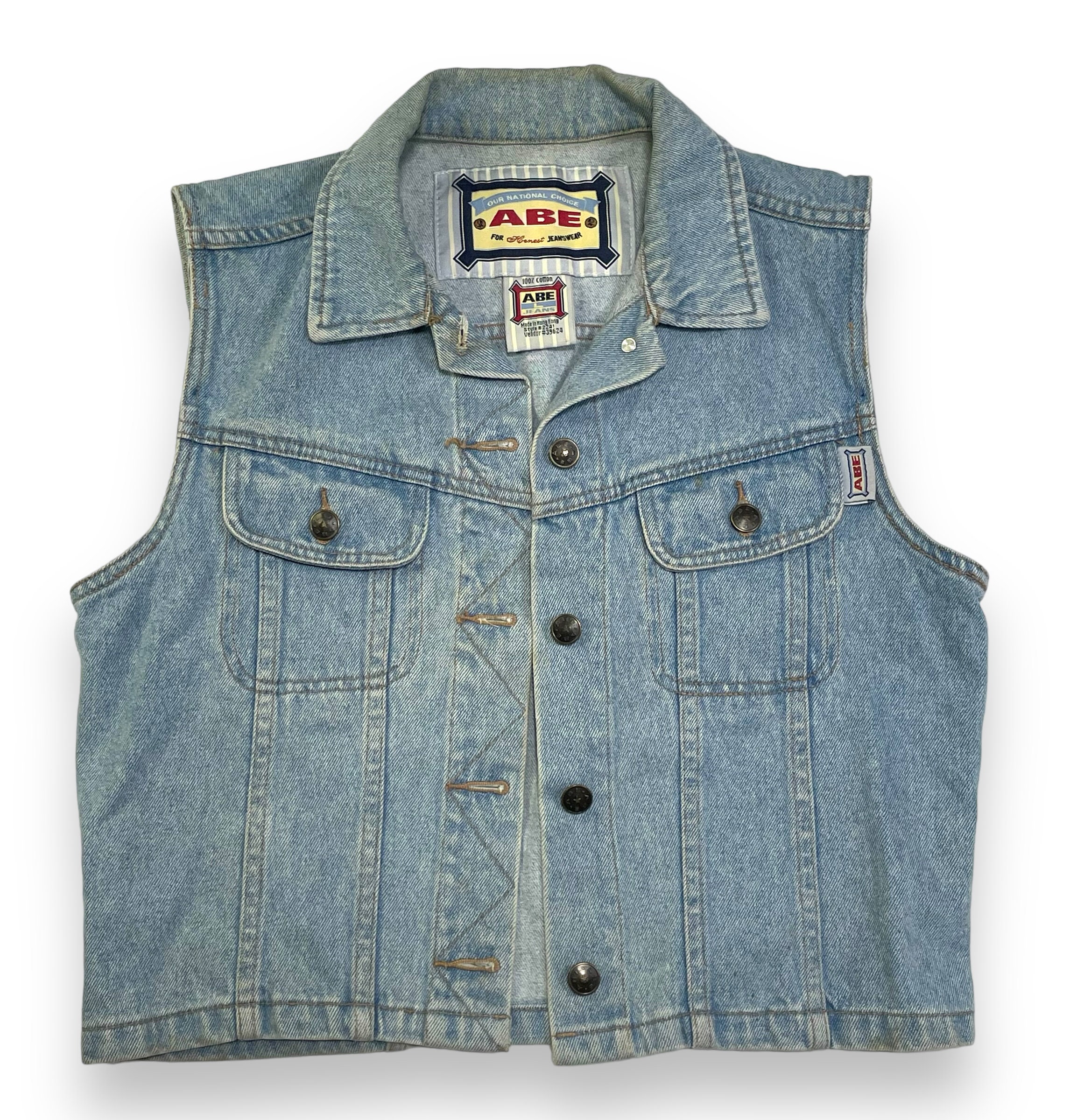 Vintage 90's ABE Honest Jeanwear Denim Fitted Vest - Etsy
